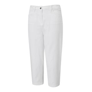 Ping Ladies Verity Crop Trousers in White 