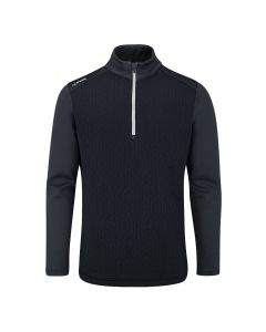 Product image of the front of the ping tobi 1/2 zip golf sweater in asphalt and black from KJ Golf