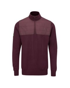 Product image of the front of the ping randle 1/2 zip golf sweater in fig from KJ Golf